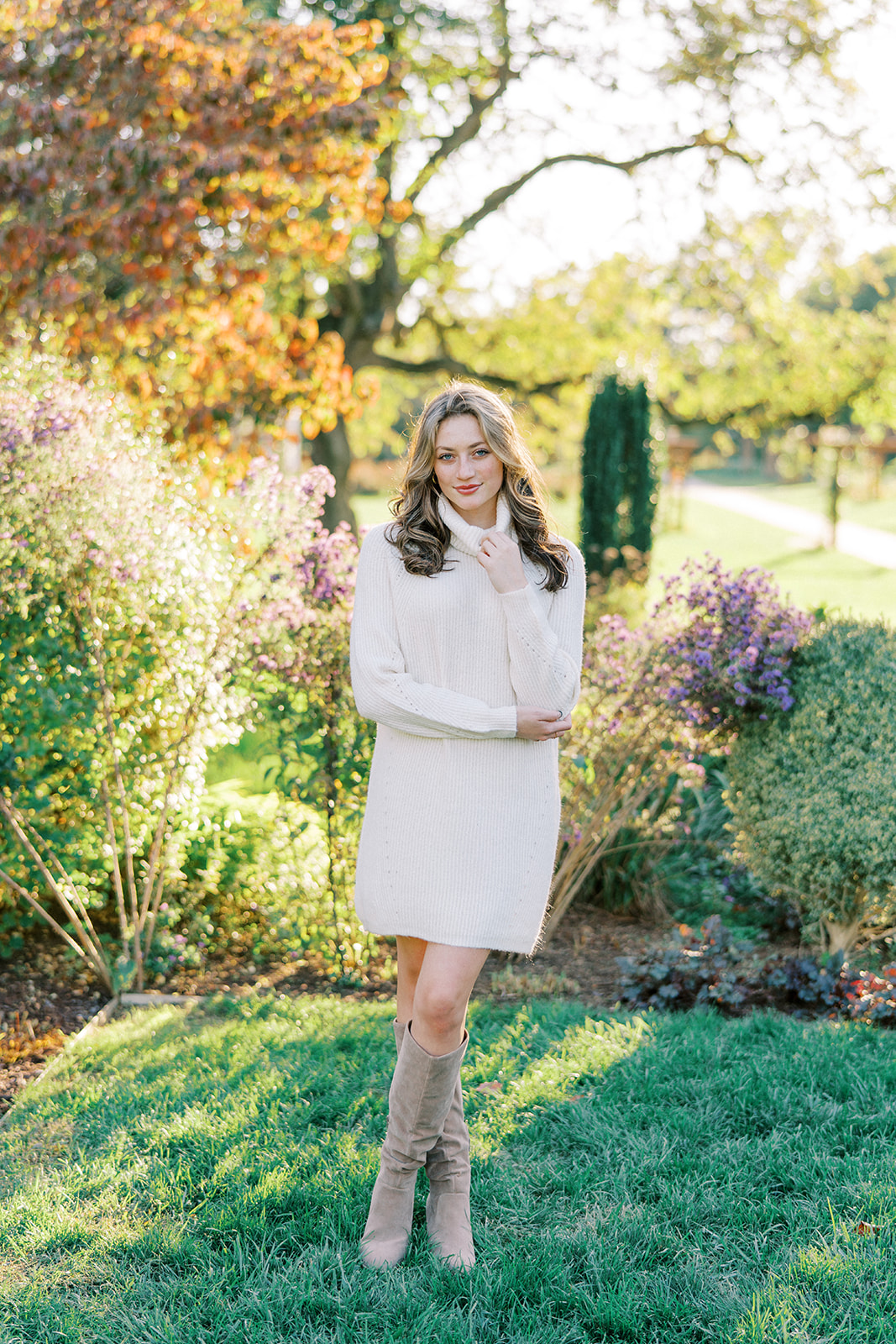 fall senior pictures at allentown rose gardens