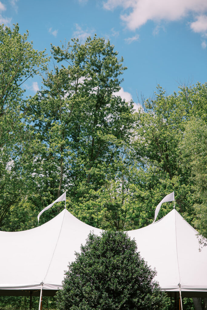 Tented reception at The Cypress House