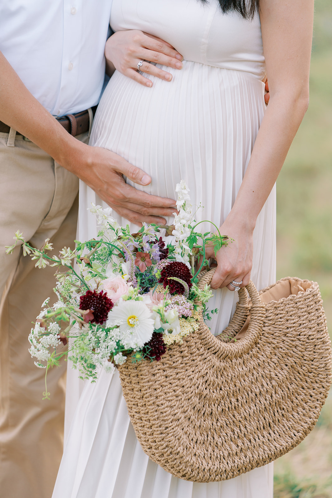 flower basket with baby bump