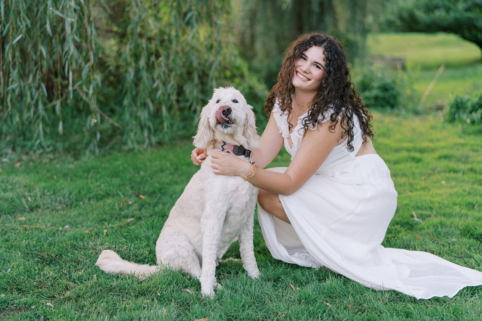 allentown rose garden senior pictures with a dog