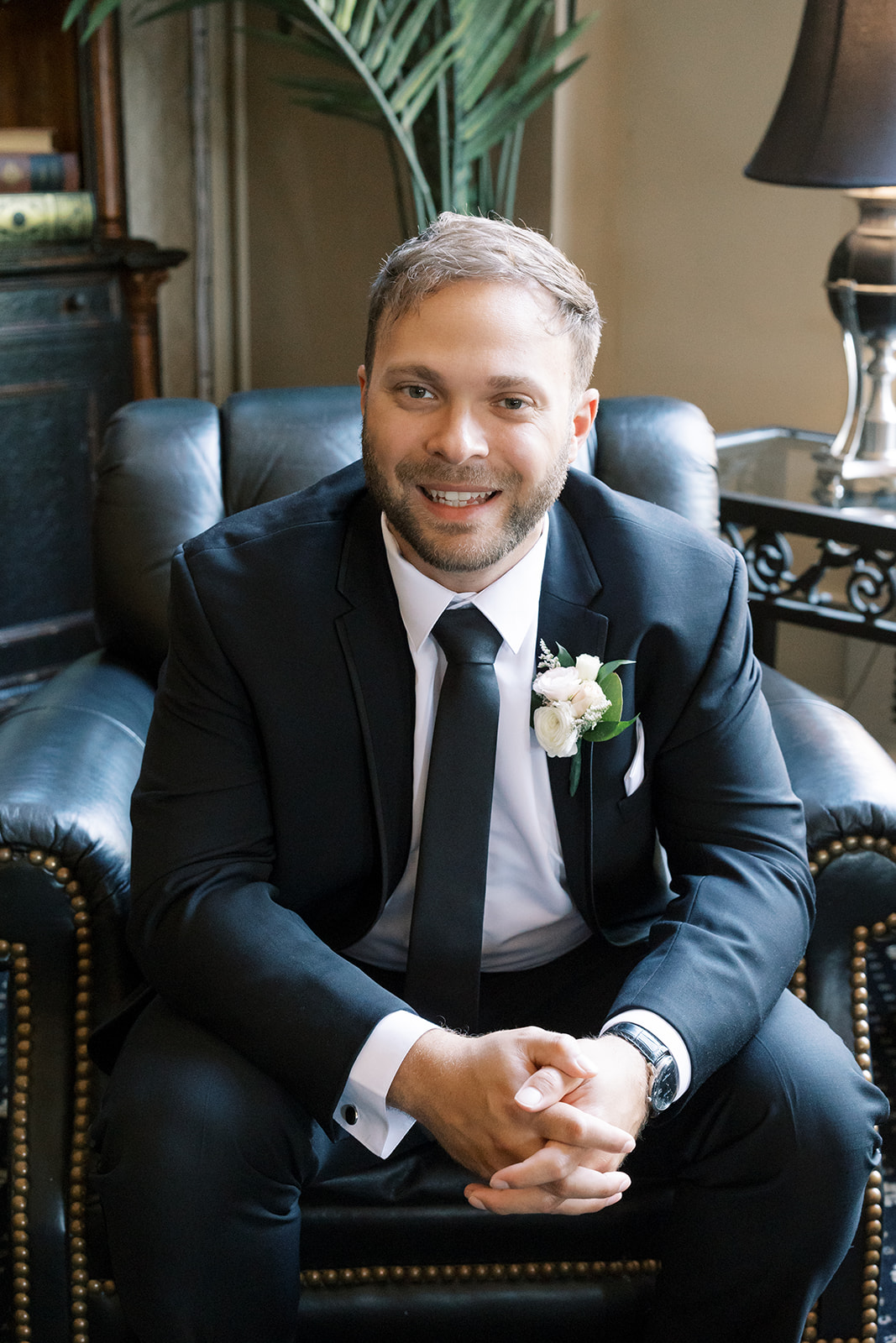 groom at hotel bethlehem wedding